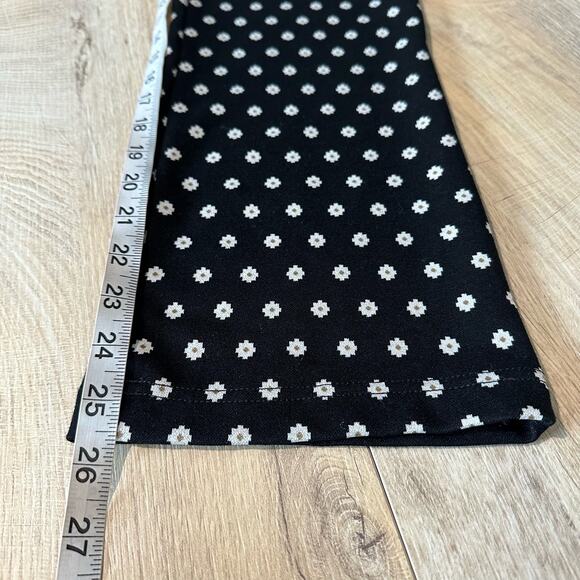 Anthropologie Daisy Print Mikayla Cropped Flare Pull on Pant Black XS - Picture 10 of 10